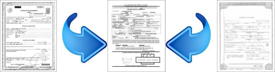 Traducción oficial de actas.